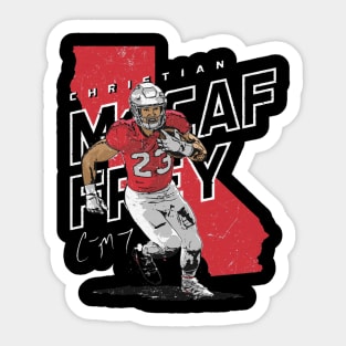 Christian McCaffrey San Francisco Player Map Sticker